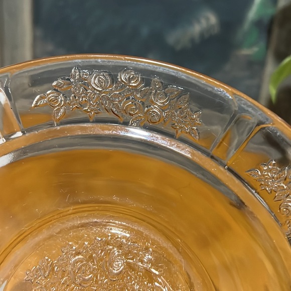 Vintage Federal Pink Depression Glass Sharon Cabbage Rose 7.5 Butter Dish no lid - Picture 3 of 5